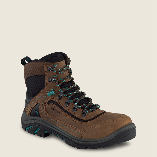 Red Wing Iş Botu Bayan - Trades - 6-Inch Waterproof Safety Toe - Kahverengi/Siyah - 69RVSMBQK